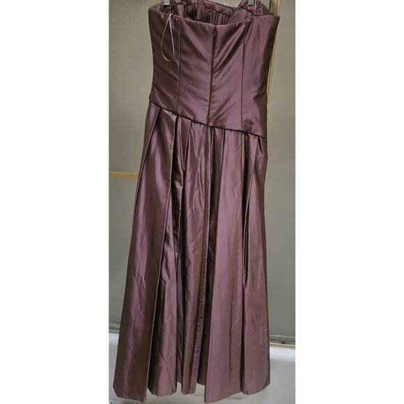 Carmen Mark Valvo 6 Wedding Guest Dress Prom Purple Mauve Full-length Strapless - Picture 2 of 7